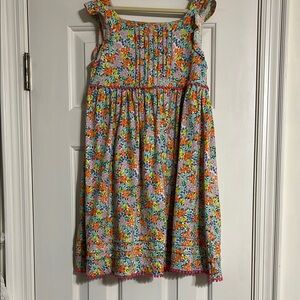 Mini Boden Orange and Blue Sleeveless Sundress